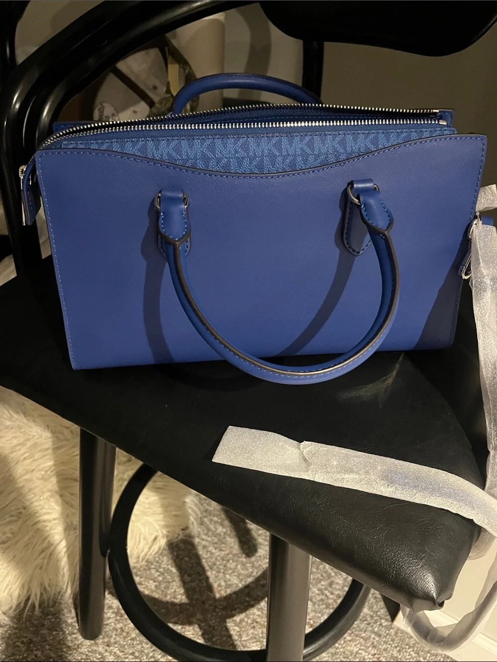 Michael Kors Cobalt Blue Leather Satchel